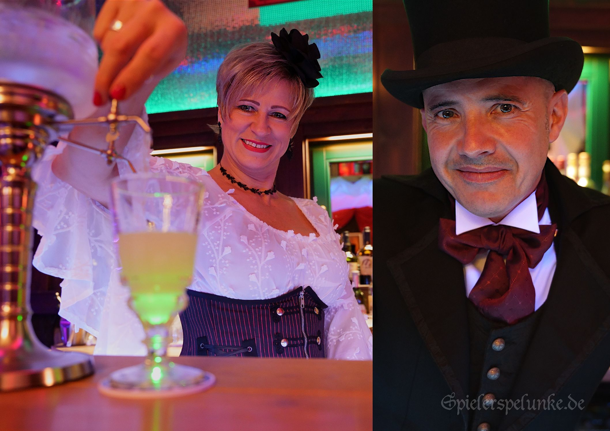 der maitre und seine maitresse in der absinthbar der spielerspelunke