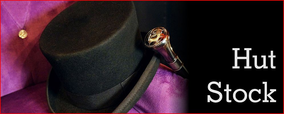 Hüte, Zylinder und Melonen für Gothic und Steampunk