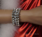 Preview: Spielerspelunke strassarmband 4reihig stretch klar