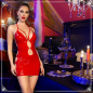Preview: sexy minikleid rot latex partykleid spielerspelunke