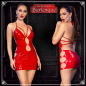 Preview: sexy minikleid rot latex partykleid spielerspelunke