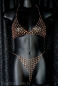 Preview: Spielerspelunke körperschmuck gold strass Bikini