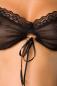 Preview: sexy bauchfrei schulterfrei bluse schwarz transparent spielerspelunke