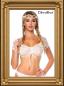 Preview: sexy bauchfrei bluse kurzarm weiss transparent spitze spielerspelunke