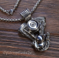 Preview: Spielerspelunke Halskette motorblock V-motor Biker Rocker