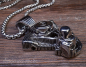 Preview: Spielerspelunke Halskette motorblock V-motor Biker Rocker