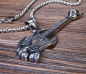 Preview: Spielerspelunke Halskette heavy metal guitar edelstahl kette