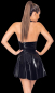 Preview: lack minikleid mit netztop bustier neckholder reissverschluss