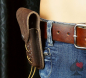 Preview: gürtel messer tasche western leder