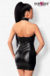 Preview: clubkleid schwarz partykleid transparent wetlook schwarz spielerspelunke
