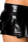 Preview: kinky techno gogo cluboutfit set minirock top stulpen netzstoff schwarz langarm spielerspelunke