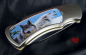 Preview: western biker camping klappmesser wolf 3d bild