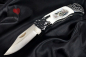 Preview: western biker camping klappmesser wolfsrelief