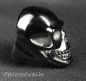Preview: Edelstahlring schwarz Totenkopf Skull