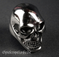 Preview: Edelstahlring poliert Totenkopf Skull