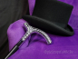 Preview: gehstock keltengriff gothic burlesque steampunk schwarz silbe