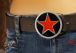 Preview: Gürtelschnalle Biker  roter stern