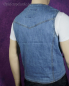 Preview: Herren Jeansweste klassisch mit Druckknöpfen hellblau