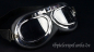 Preview: steampunk gothic googles motorradbrille vintage schwarz chrom