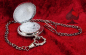 Preview: Taschenuhr mit Kette und Springdeckel Spinnennetz
