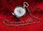 Preview: Taschenuhr mit Kette und Springdeckel Spinnennetz