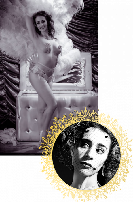 burlesque tanz show parfait de la neige absinthnacht spielerspelunke