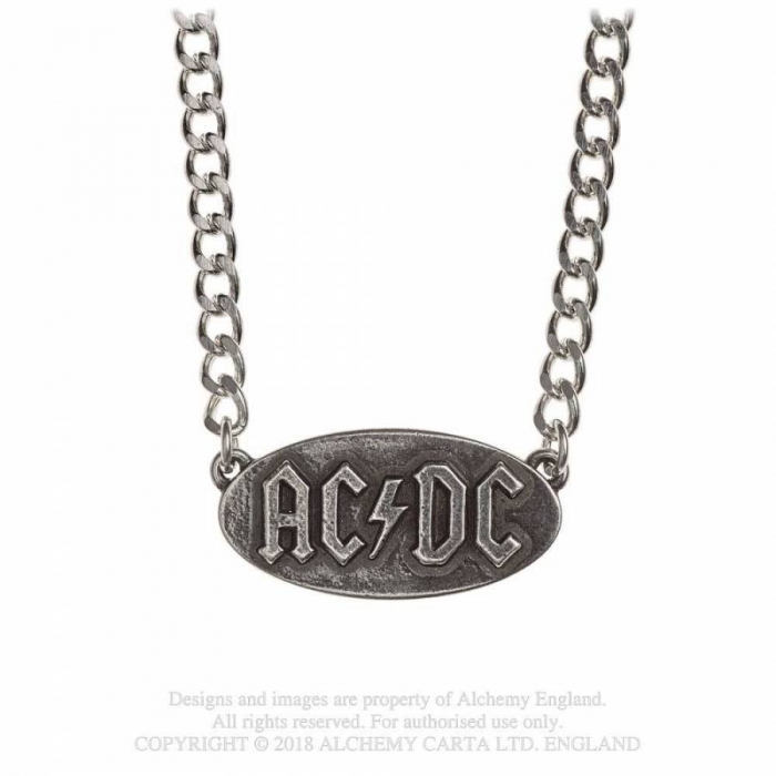 Spielerspelunke schmuckanhänger ACDC ovale Plakette