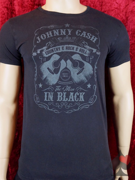 johnny cash man in black shirt schwarz