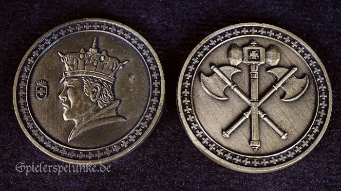 LARP Metall Spielmünze goldfarben 30mm