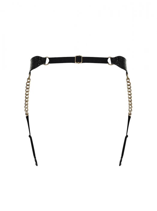 kunstleder schwarz goldketten garter suspender belt strapsguertel schwarze lingerie dessous spielerspelunke