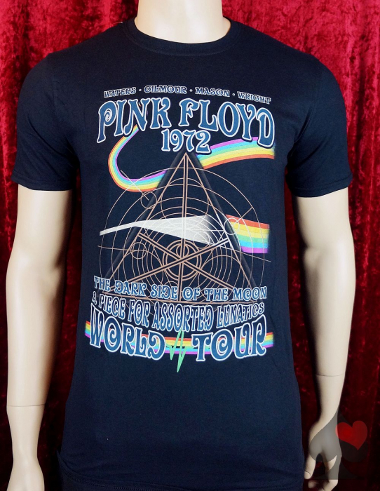 pink floyd portsmouth the dark side of the moon 1972 band merchandise shirt
