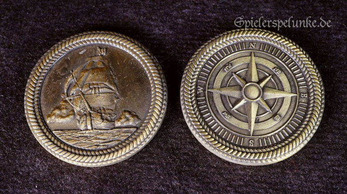 LARP Metall Spielmünze goldfarben 30mm