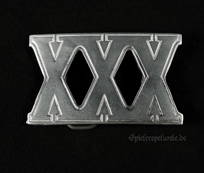 Gürtelschnalle Biker  Western Triple-X spielerspelunke