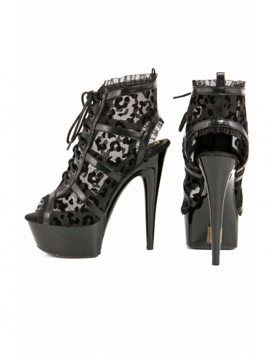 burlesque high heels viktorianisch plateausohle lackschwarz mesh leopardenmuster spielerspelunke