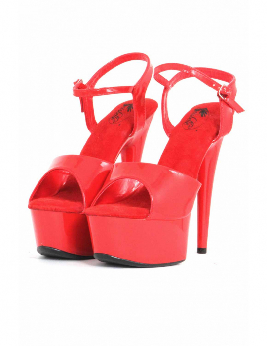 burlesque high heels plateau sandale lack rot