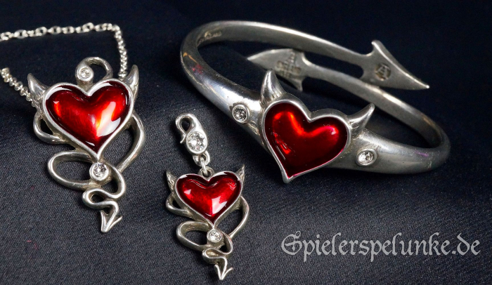 Gothic Armband Zinn Devils Heart