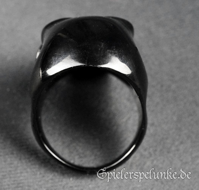 Edelstahlring schwarz Totenkopf Skull