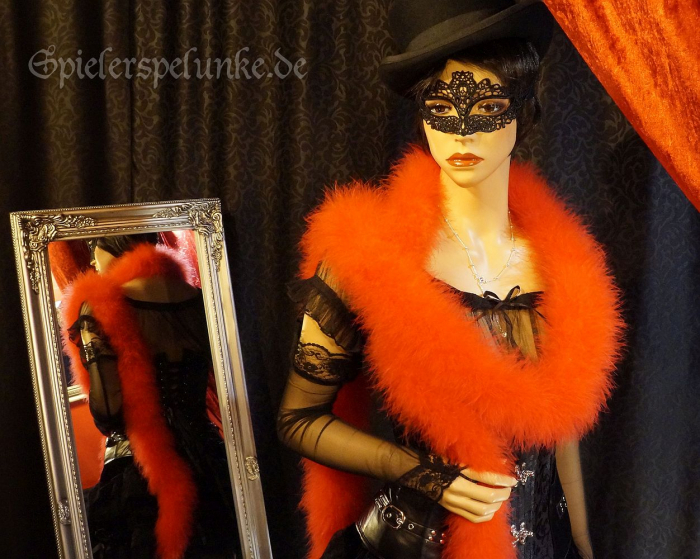 federboa marabu rot burlesque karneval