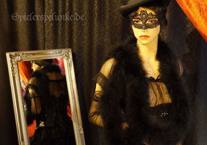 federboa marabu schwarz burlesque karneval