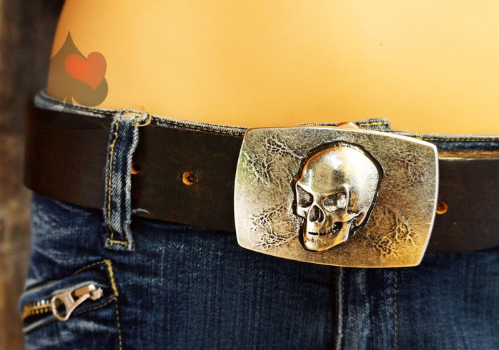 Gürtelschnalle Totenschädel Skull Vintage