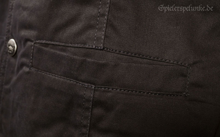Herren Weste Cotton klassisch mit Druckknöpfen schwarz