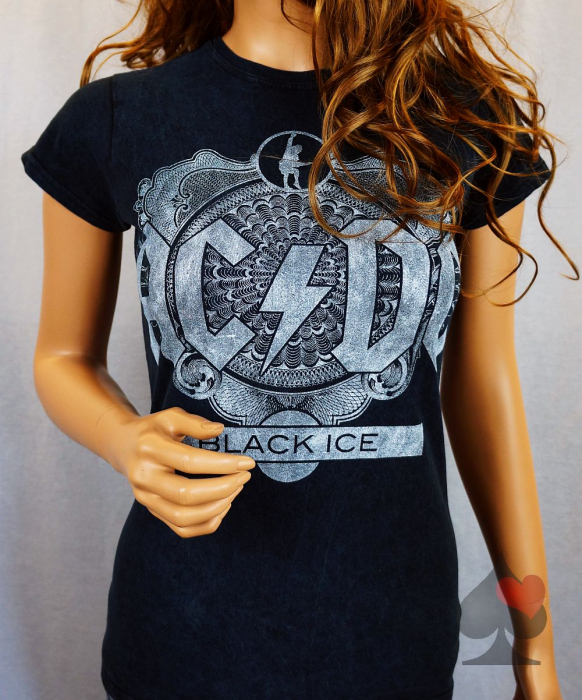 ac/dc black ice damen band merchandise shirt
