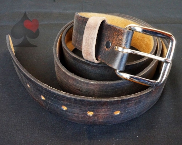 Wechselgürtel oilbraun  antik Leder