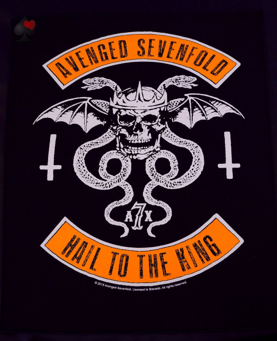backpatch rückenaufnäher avenged sevenfold hail to the king
