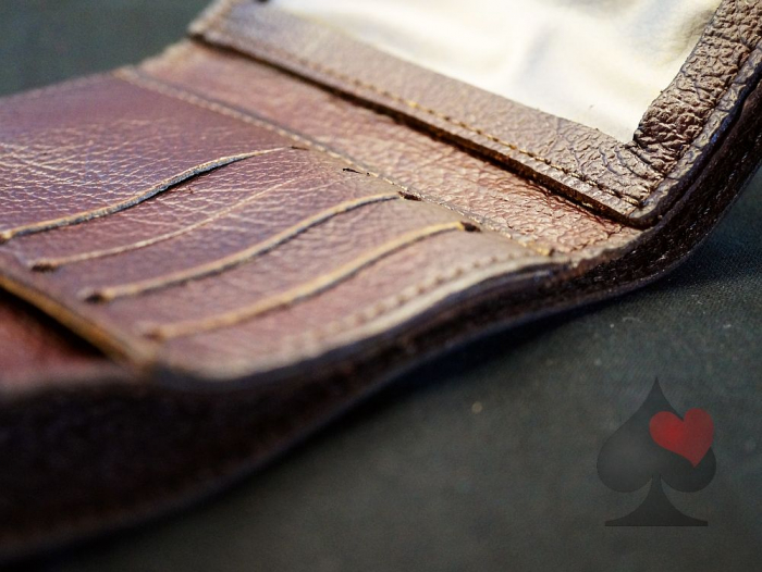 spielerspelunke biker geldbörse brieftasche wallet adler punziert