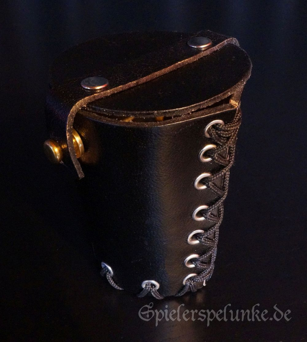 Würfelbecher schwarz mit Deckel Spielerspelunke