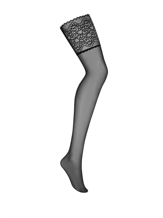 strapsstrumpf schwarz spitze rautenmuster lingerie dessous spielerspelunke