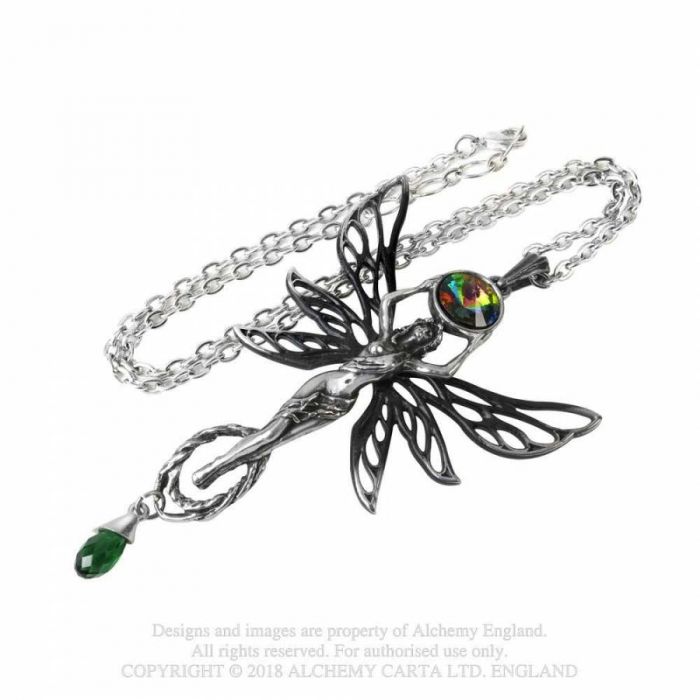 Spielerspelunke Halskette Zinn grüne fee alchemy gothic