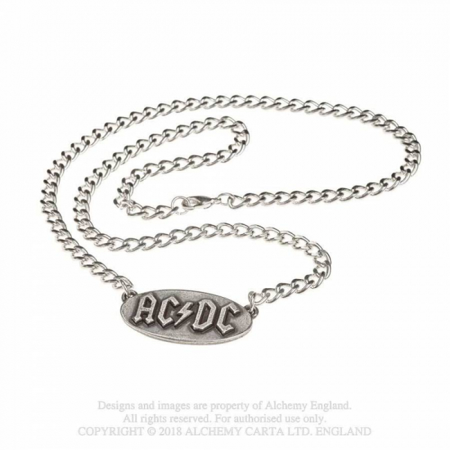 Spielerspelunke schmuckanhänger ACDC ovale Plakette
