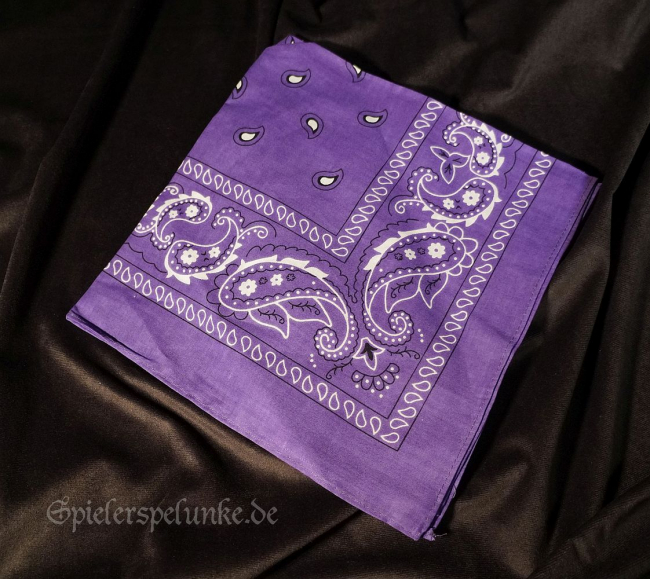 spielerspelunke bandana lila weiss purple paisley
